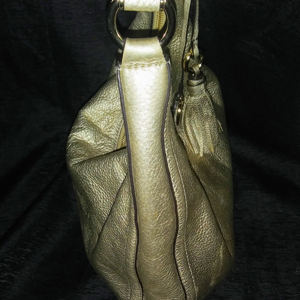 Large Gold Michael Kors Hobo Bag with Storage Bag - Picture 10 of 14
